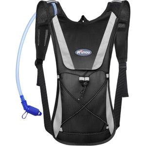 KUYOU Hydration Backpack Hydration Pack with 2L Water Bladder, Lightweight Insulation Water Backpack for Cycling,Hiking, Running,Climbing (Black)