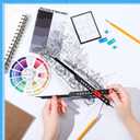 Dianelhall 10" Proportional Divider Color Wheel for Artists Viewfinder Gray Scale Value Finder Artist Value Locator Pocket Drawing Supplies Drafting Tools Kit