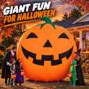 ZPISF 12 FT Halloween Inflatables Giant Pumpkin with Rotating LEDs
