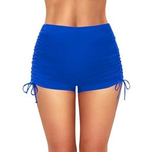 Women High Waisted Swim Shorts - Tummy Control Adjustable Side Tie Bathing Suit Bottom 2025 Boy Shorts M