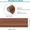 uxcell 2Pcs 37" Door Draft Stopper, Under Door Draft Blocker, Adhesive Soundproof Door Bottom Seal, Weather Stripping Door Sweep for Bottom of Doors, Brown