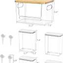 iCASA Trash Bag Dispenser Dishwasher Pods Container, 5 in 1 Garbage Bags Holder Under Sink Organizer Acrylic Laundry Pod Detergent Powder Container, Kitchen Pantry Laundry Room Organization Storage