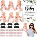 37 Pcs Baby Shower Diaper Changing Game Supplies Including Dolls Blindfold Diapers Cardboard Sign Baby Changing Diaper Race Game Set for Gender Reveal Party (Cute)