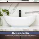 NUESTRA VIDA 23x15.2x7.7 inch Bathroom Vessel Sink, Modern Egg Shape Vanity Sink Above Counter Art Basin with Overflow, Oval Vessel Sink Bowl for Vanity Surface Mounted, Glossy White