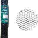 PVC Hexagonal Poultry Netting Chicken Wire 24" x25' x 1" Mesh 20GA Black