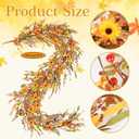 6.5 Ft Fall Leaves Daisy Vine Garlands Artificial Autumn Garland with Wildflower Sunflower Daisy Eucalyptus Garland for Thanksgiving Harvest Door Mantle Fireplace Party Table Home All Year Round Decor