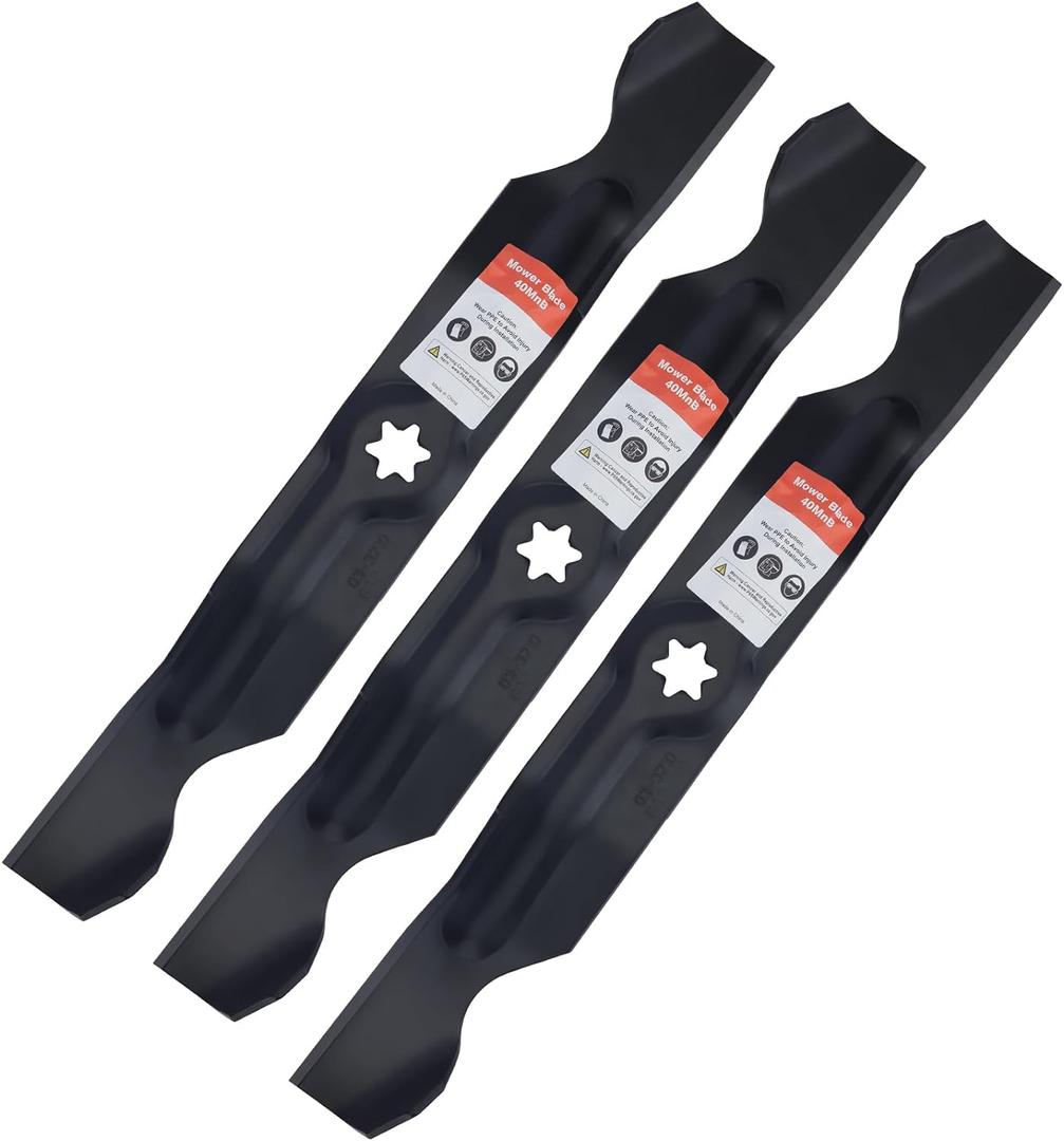 50 inch Mower Blades for MTD Cub Cadet 942-04053C RZT50 LT1050 LTX1050 LTX1050KW LGT1050 Troy Bilt 50" Deck Riding Mower Zero Turn Replace 742-04056 942-04056 (6 Point Star)