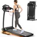 Treadmills for Home, 3.0HP Folding Treadmill with Incline, Small Space Portable Running Machine, 240 Lbs Capacity with 12 Preset PROG, LED Display, Speaker and Cup Holder (Black)