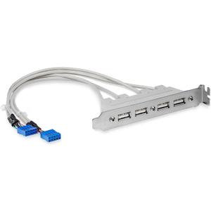 StarTech.com 4 Port USB A Female Slot Plate Adapter - T - USBPLATE4
