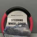 Road Comforts Leather Steering Wheel Cover - Made with PVC Leather - Anti-Slip, Universal Fit 14 1/2 inches to 15 inches - Hot Pink