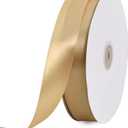 TONIFUL 1 Inch x 100yds Gold Satin Ribbon, Thin Solid Color Satin Ribbon for Gift Wrapping, Crafts, Hair Bows Making, Wedding Party Decoration, Sewing, Invitation Cards, Floral Bouquets, Christmas