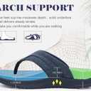ONCAI Mens Orthopedic Flip Flops with Arch Support Summer Beach Pool Walking Sandals with Outdoor Yoga Mat Non-slip Cushion Thick Rubber Soles Size 7-14