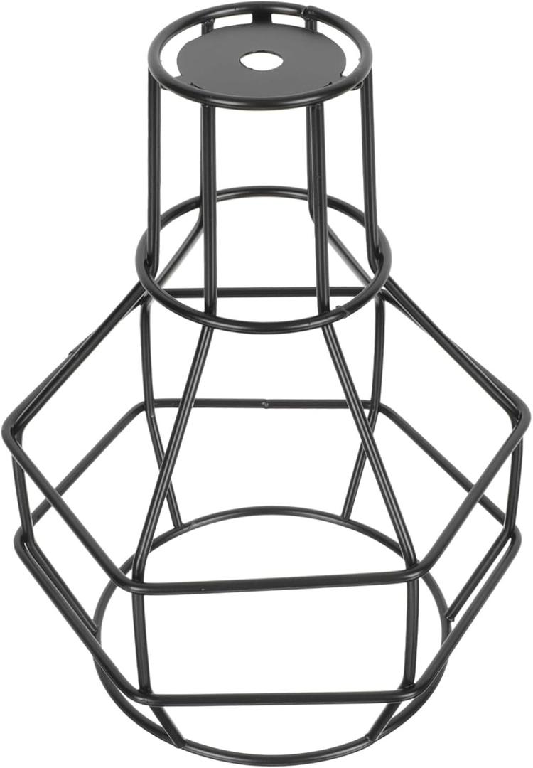 Vintage Iron Lampshade Retro Birdcage Design Metal Pendant Lamp Cover for Ceiling Wall Light Fixture Wear-resistant Hollow Shade for Cozy Home Decor and Vintage Iron Lampshade Retro Birdcage Design Metal Pendant Lamp Cover for Ceiling Wall Light Fixture Wear-resistant Hollow Shade for Cozy Home Decor and