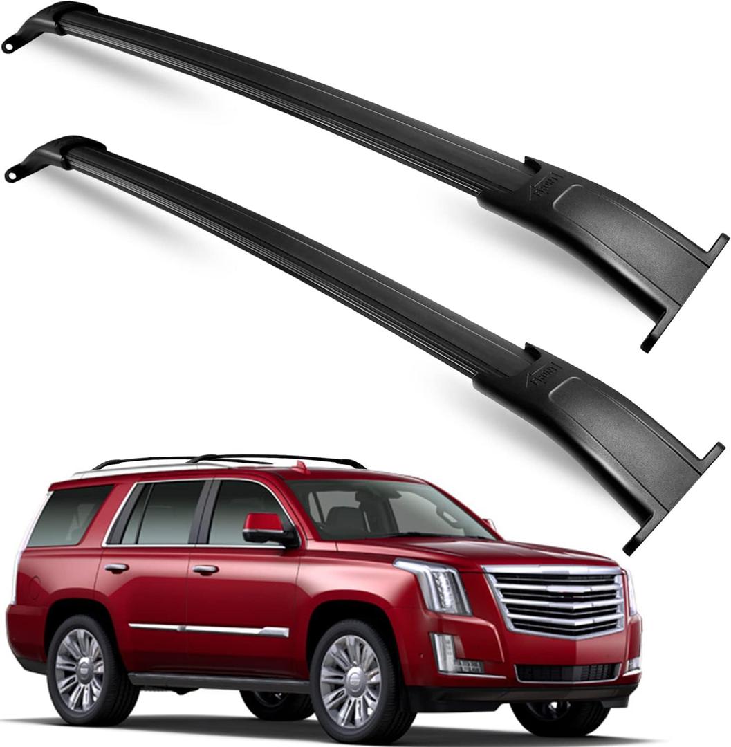 Wonderdriver Heavy Duty 220lb Roof Rack Cross Bars Fit for GMC Yukon & Yukon XL, Chevy Suburban & Tahoe 2015-2020, Cadillac Escalade & Escalade ESV, Chevrolet Aluminum Crossbar Rooftop Cargo Carrier