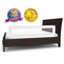 ComfyBumpy 59 inch Extra Long Toddler Bed Rails - Baby Bed Rail Guard for Kids, Twin, Full, King and Queen Beds - Adjustable Bed Rail for Toddlers - Bed Side Bedrails - White, XL (59" x 19.5") (1-Pack (Long))