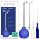 Oravix Tonsil Stone Vacuum, Tonsil Stone Remover Vacuum Suction, Tonsil Stone Cupping Tool, Tonsil Stone Removal Tool with Suction, Tonsil Stones Removal Vacuum, Tonsil Stone Extractor - 3 in 1 Kit