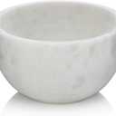 Beau Brummell The Original Marble Shaving Soap Bowl Handmade from 100% Natural Marble with Interior Grooves for Maximum Lather | Heat Retaining Stone Provides a Luxurious Hot Shave Experience