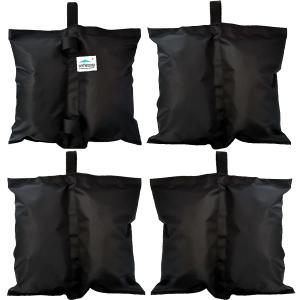 Ontheway Sand Bags for Canopy Tent, Heavy Duty Weights Sandbags, 4pcs-Pack (Black)