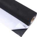 Caydo 78.7" x 17.7" Extra Large Black Adhesive Felt Shelf Liner Black Backed Adhesive Felt Roll for DIY Projects Costume, Jewelry Drawer Craft Fabric Peel Stick