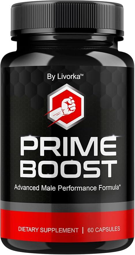 LIVORKA Prime Boost Pills - Prime Boost Supplement Pills for Men, PrimeBoost Capsules, Maximum Strength All Natural Premium Support Formula for Overall Health & Wellness, 60 Capsules for 1 Month