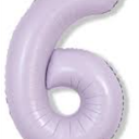 DUSTY PURPLE BALLON NUMBER 6 LARGE SIZE