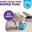 Outward Hound by Planet Dog Snoop Dog Toy TreatDispenser Puzzle Ball, Interactive Slow Feeder, Medium to Large Dogs, Bouncy & Mint-Infused, Blue, 5"