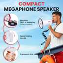 Pyle 40W Megaphone Bullhorn with 1400-Yard Range, Built-in Siren & Adjustable Volume, Ergonomic Pistol Grip, Detachable Handheld Mic, Perfect for Indoor/Outdoor Sports, Events, & Emergency Use