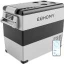 EUHOMY 12 Volt Refrigerator, 59QT(55L) Electric Cooler, 12V Fridge APP Control, 12V Cooler -4℉~68℉, Portable Freezer 12/24V DC 110-240V AC for Camping, Travel, Truck, Home