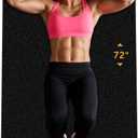 Rubber King Multi-Purpose Exercise Mat - 100% Recycled Thick Rubber Mat for Home Gym Flooring, Non-Slip, Low-Odor Durable Workout Mat for Indoor/Outdoor, Shoe-Friendly (6 Feet  3 Feet  5mm Thick, Black)