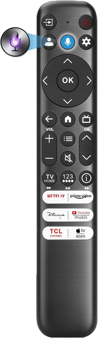 B BraiNice Universal Remote for All TCL TV Remote Replacement, Motion Backlit, Voice Control & Bluetooth, for Google Smart TV, TCL-Smart and Android TVs 2026-2016