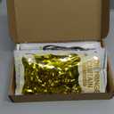 Breling 4 Pcs 15ft Metallic Foil Ceiling Fringe Curtains for Bachelorette Party Decorations, Fringe Ceiling Drapes for Wedding Engagement Bridal Shower Birthday Party Engagement Decor(Gold and Black)