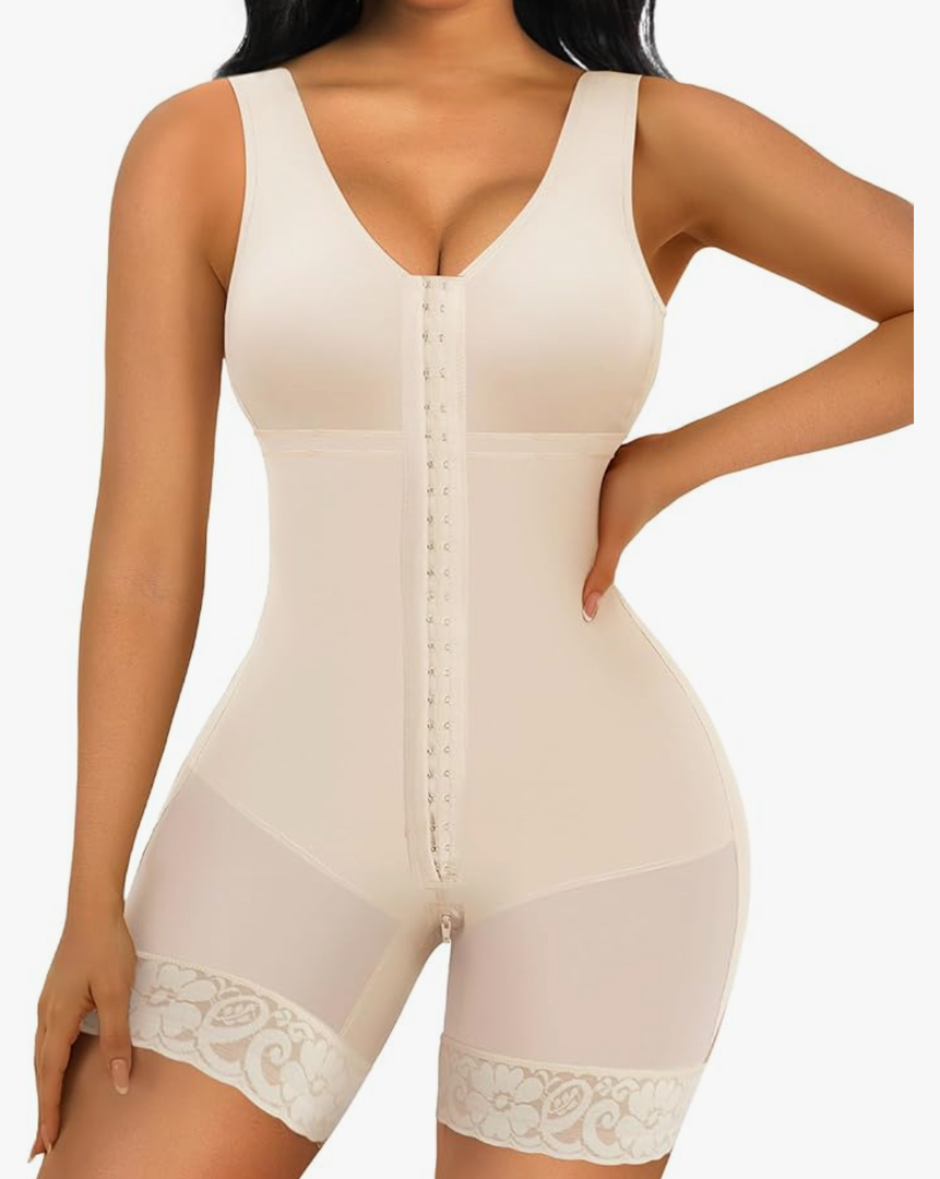 SHAPERX Women's Fajas Colombianas Tummy Control Shapewear Postpartum Full Body Shaper Butt Lifter Bodysuit, XXL