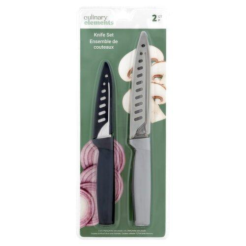 Culinary Elements 2 Ct. Pairing Knife - Stainless Steel, Dishwasher Safe, Green