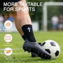 8 Pairs Christian Socks for Men Women,Faith Cross Socks as Gifts for Catholic Men and Pastor (Black)