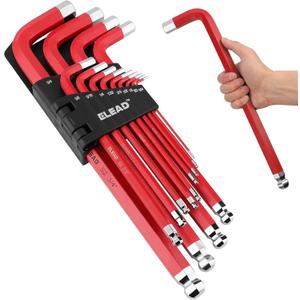 ELEAD Jumbo Hex Key Allen Wrench Set | 13-Piece SAE 5/64"-3/4" | Long Ball End Durable S2 | Automotive | Mechanic | Furniture | Professional Grade Tools