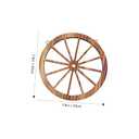 BESPORTBLE Vintage Wooden Wheel Wall Decor Rustic Art for Home Bar Garage Office Wooden Ornament (20X20X2CM)