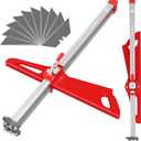 Foldable Drywall Cutting Tool,Can be cuts 1/4",3/8",1/2" & 5/8" Board,10 Utility Knife Blades & 19 Wheels | Dual Positioning System Gypsum Board Drywall Cutter for Home Renovation & Drywall Projects