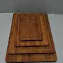 Bamboo Cutting Board Set Non Slip Feet Over Sink Father Day Dad Parents Papa Stepdad Pappy Poppy Pawpaw Who Want Nothing Everything Future Groom Bride Law Christmas Xmas (4-Piece, Brown)