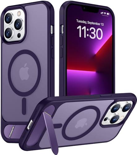 Temdan Magnetic Compatible with iPhone 13 Pro Max Case, [Built-in Invisible Kickstand][Compatible with MagSafe] [Military Grade Shockproof] Slim Translucent Matte Phone Case for iPhone 13 Pro Max 6.7" : Cell Phones & Accessories