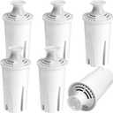 6-Pack Replacement Filter for Brita Pitcher and Dispensers,Water Filters Compatible for Britta OB03, Classic 35557, Mavea 107007, Everyday, Marina, Grand, Lake and More - APPLIANCEMATES