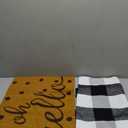 2 Pcs Front Door Mat Buffalo Outdoor Rug Oh Hello Doormat Decor Coir Mat Nonslip Porch Checkered Layered Front Door Rug Rustic Farmhouse Mats Entryway(Black Dot,23.6 x 35.4 Inch)