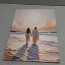 Jesus Canvas Wall Art Jesus Woman Walking on Water Wall decor pictures Religious Coastal Painting Christian poster prints for living room bedroom Home Decoration Ready to hang (12inx16in Canvas)