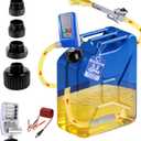 SINCEHOLY Fuel Transfer Pump with Auto-Stop, 3.2 Gallon per Min, 4 Size Adapters Gas Can Pump with Leak Protection for Gasoline, Diesel, Kerosene, Gifts for Men Dad Him