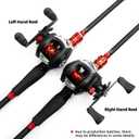 Kilitn Fishing Rod and Reel Combo, Baitcasting Combo Baitcast Reel, 6 Foot 7 Foot 2-Piece, Durable Fiberglass Wrapped Carbon Fiber Rod with Comfortable EVA Handle, Right Hand