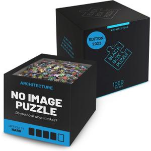 Misu Games Black Box Puzzle Without Template, Jigsaw Puzzles for Adults 1000 Pieces, Cool Jig-Saw Puzzels 20x27 Multiple Categories, Difficult Puzzle (Architecture, 2023)
