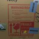 Niccy Half Moon LED Mirror for Bathroom, 28" Semi Backlit Frameless Makeup Mirror with Light, Anti-Fog, Shatter-Proof, 3 Colors, Smart Vanity Mirror