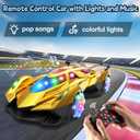 SASBSC Remote Control Car for Boys 4-7 8-12 Rc Cars with 360 Rotation, Spray, Music & Lights 1:12 Rechargeable Rc Car Toys 10-12km/h Sport Race Toy Cars Gifts for Kids (Gold)