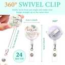 24 Pcs Christian Badge Reel Bible Verses Gifts Office, Boho