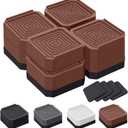 ANNKUT Bed Risers and Furniture Risers, Heavy Duty Adjustable Lifting Blocks for Couches, Desks, and Chairs, Elevates 1.5 or 3 Inches, Holds up to 4000 lbs (Brown)