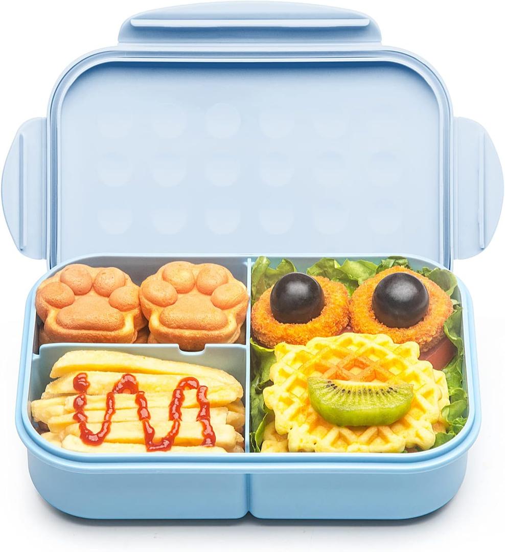 MISS BIG Bento Box,Bento Box for Kids,Lunch Box Kids,Leakproof Kid Lunch Box,Lunch Containers No BPAs and Chemical Dyes,M/W,D/W & Fridge Safe(1150ml Blue)